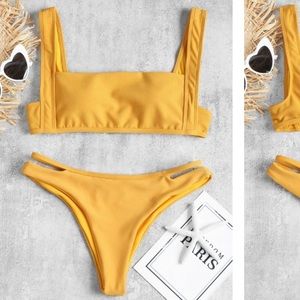Ribbed Mustard Zaful Bikini